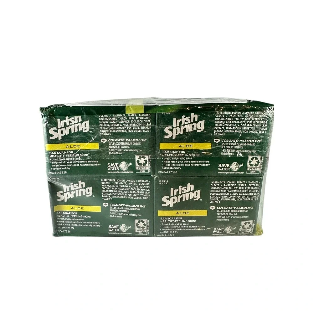 Irish Spring Aloe Soap 20 Pack Deodorant Bars No Linseed Old Formula‎ 74 oz